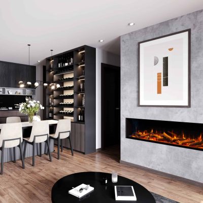 i1800e Deep Feature Wall One Sided with Woodland Logs